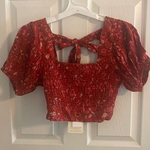 Band Of The Free bow tie back top